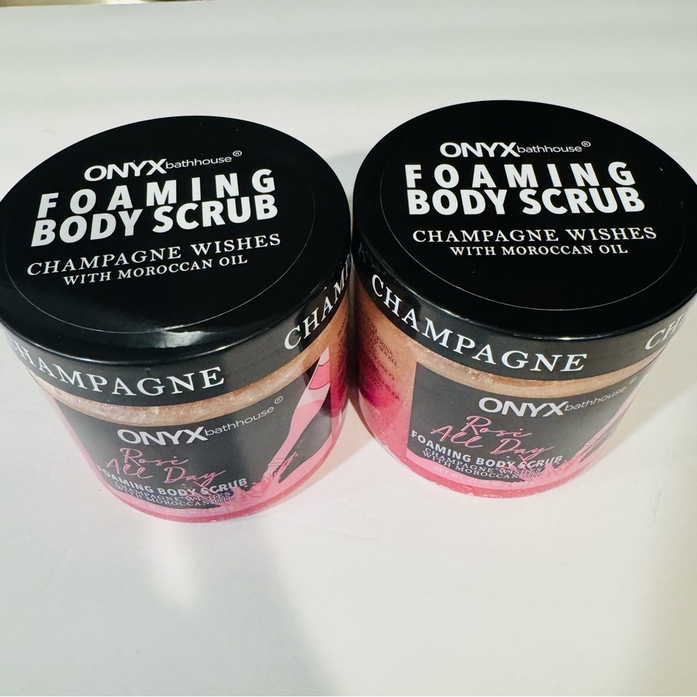 ONYX Bathhouse Champagne Wishes Foaming Body Scrub w/ Moroccan Oil 21.16oz (2)